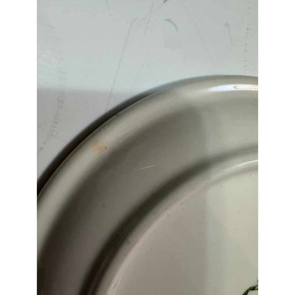 Syracuse China Vintage Restaurant Ware Speckled Tan Brown Band Plates Set of 2